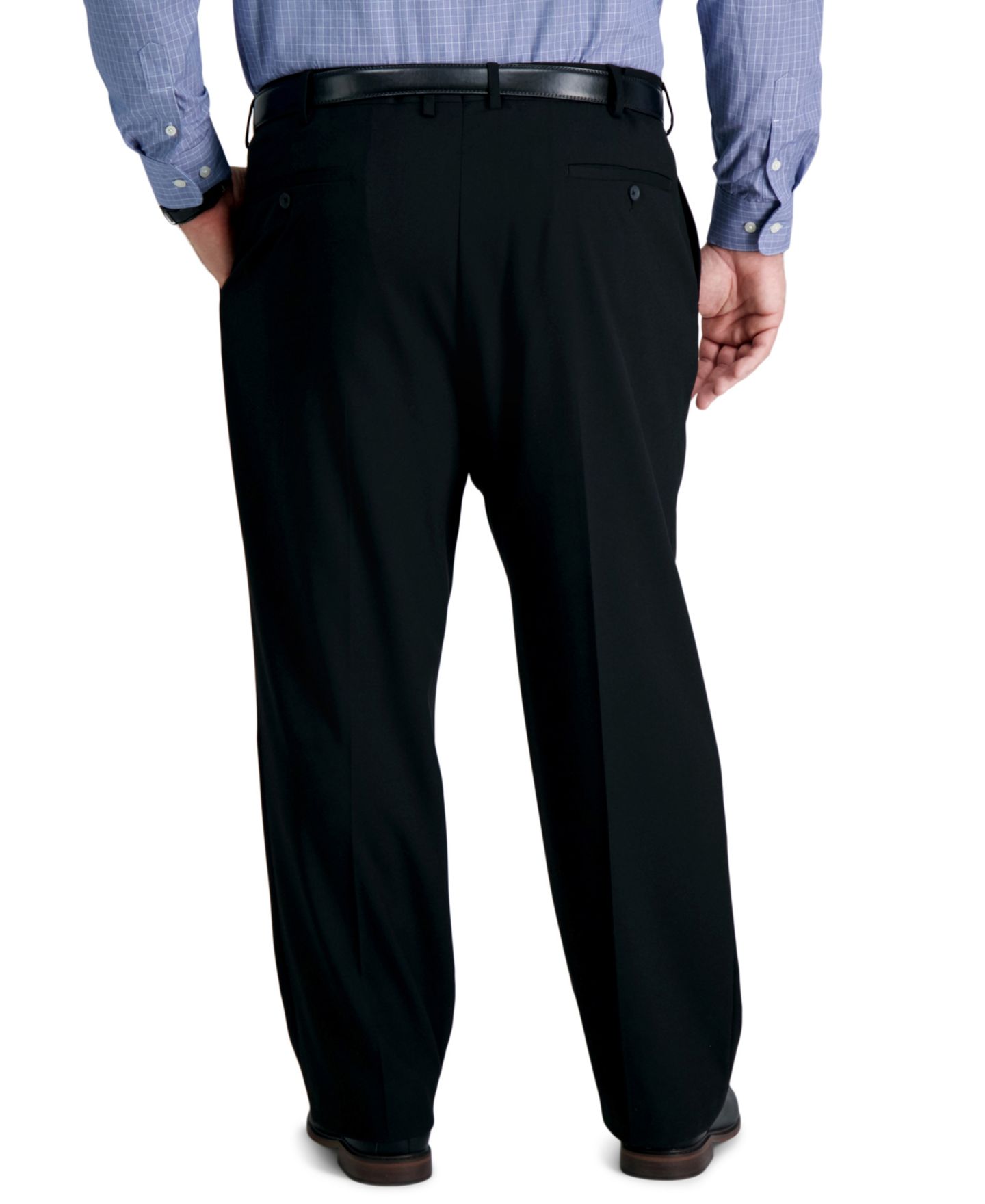 Мужские брюки Haggar JMH Big & Tall Classic Fit Suit Separates Pant, цвет: Чёрный — фото 3