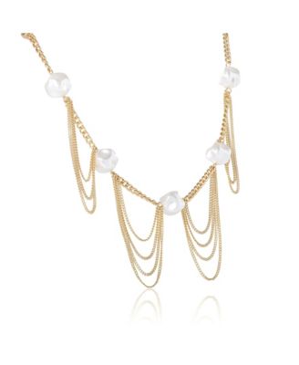 Oversized Pearl Chain Necklace