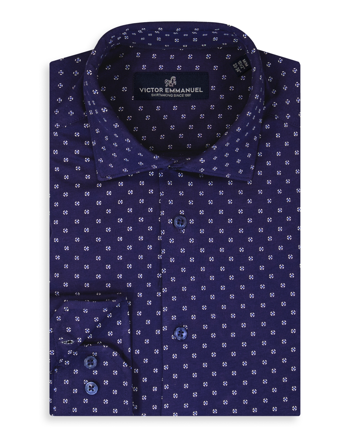 Victor Emmanuel Men's Geometric Print Dress Shirt