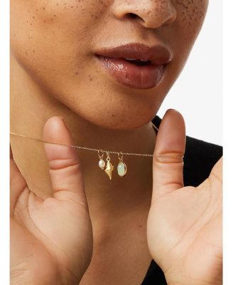 Gold Charm Necklace - Ocean