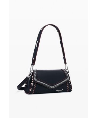 Women's Medium faux leather effect bag with stitching