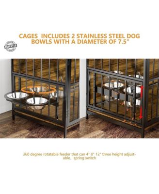 41 in. Indoor Heavy Duty Sturdy Dog Crate Furniture-Style Cages for Large Dogs