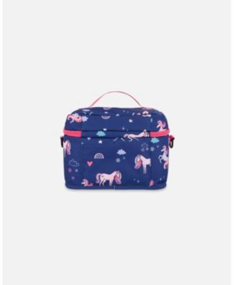 Girl Lunch Box Navy Unicorn Print - Toddler|Child
