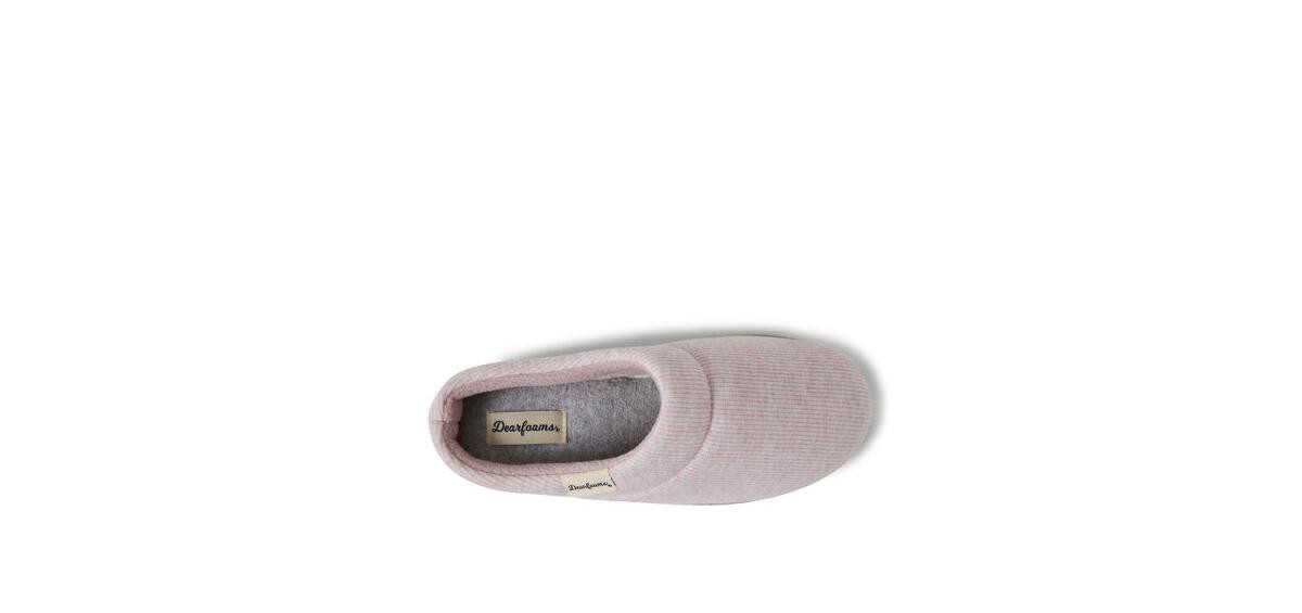 Женские Dearfoams Women's Lacey Rib Knit House Shoe Clog Slipper — фото 5