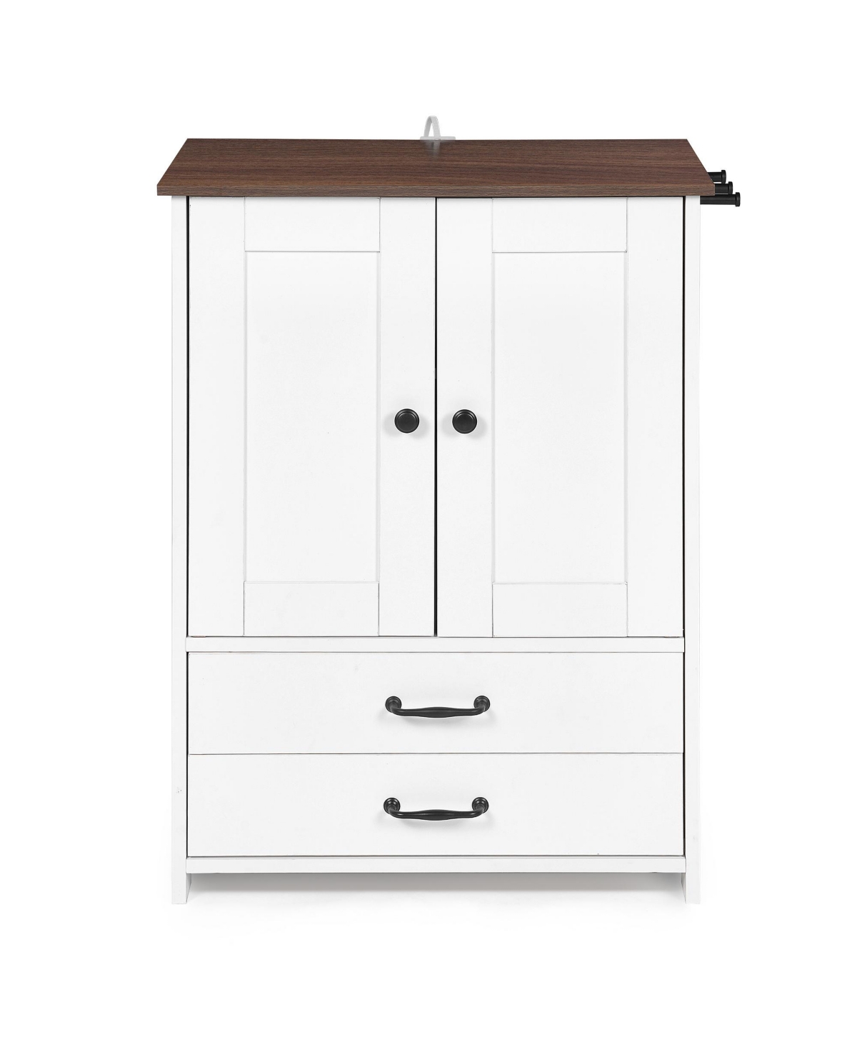 Aostirmotor Dog Feeding Station with Storage Adjustable Bowls White