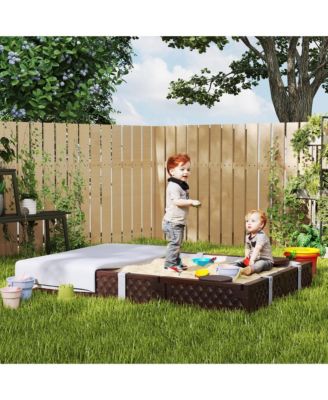 Recgular Kids box with Cover, 4 Seats, Bottom Liner,