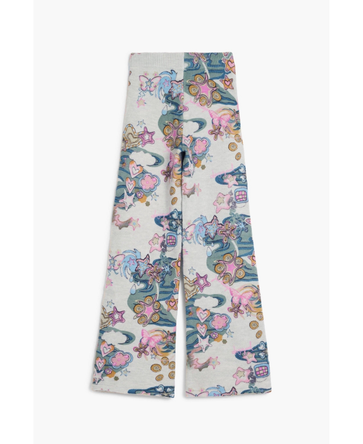 Desigual Girls's Elastic Pants With Patterns In Green