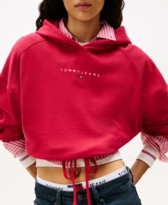 Women's Crop Linear Bling Hoodie