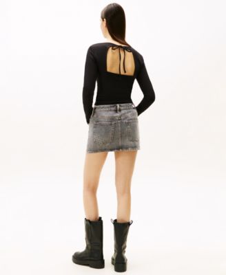 Women's Slim Flag Bling Long Sleeve T-Shirt