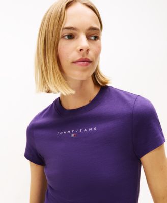 Women's Crewneck Slim Bling Linear T-Shirt