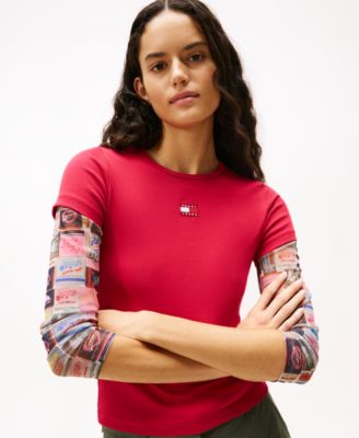 Women's Badge Logo Ribbed T-Shirt