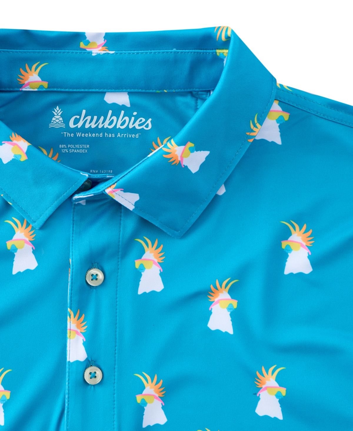 Chubbies Men's The Mo-Hawk Performance Polo Shirt