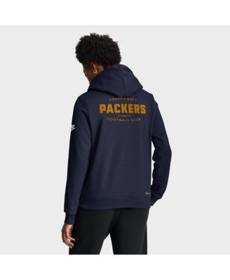 Women's Navy Green Bay Packers The 1923 Classic Sideline Dri-FIT Pullover Hoodie