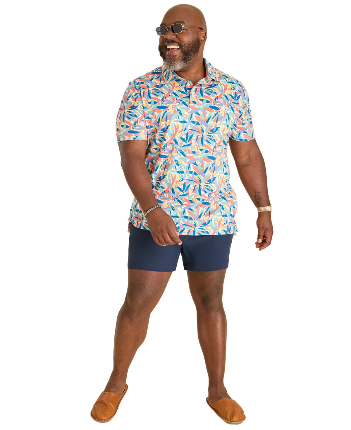 Chubbies Men's The Crowd Of Thorn Range Polo Shirt In Animal Print