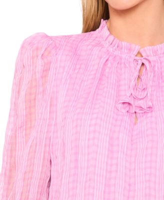 Women's Smocked Cuff Ruffle Top
