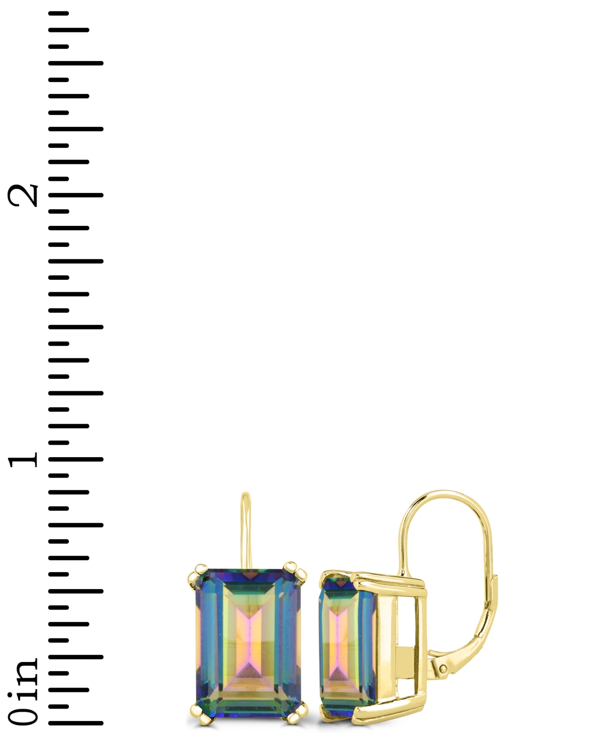Macy's Onyx Leverback Hoop Earrings In 14k Gold-plated Sterling Silver