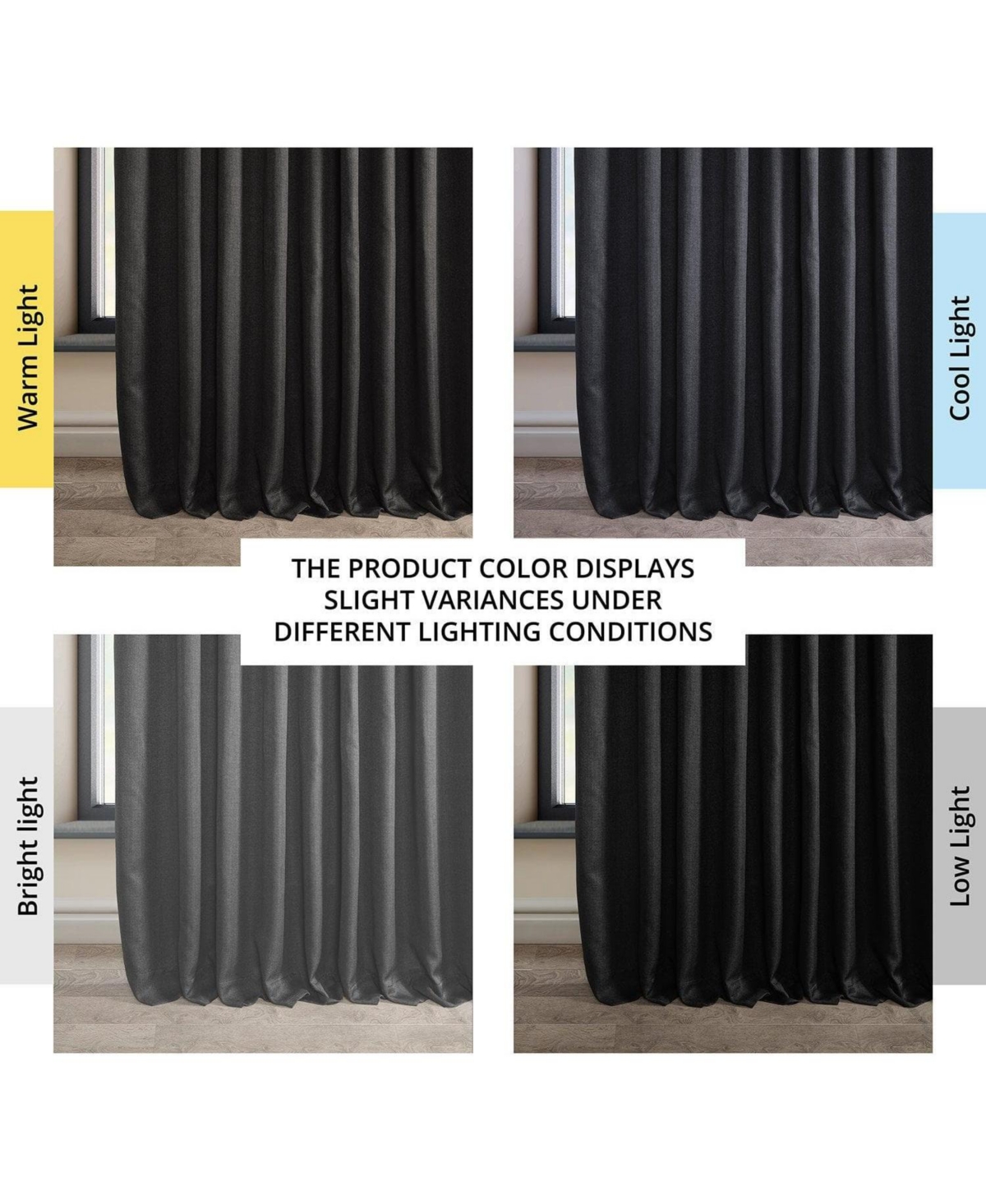 Half Price Drapes Extra Wide Textured Faux Linen Room Darkening Curtain