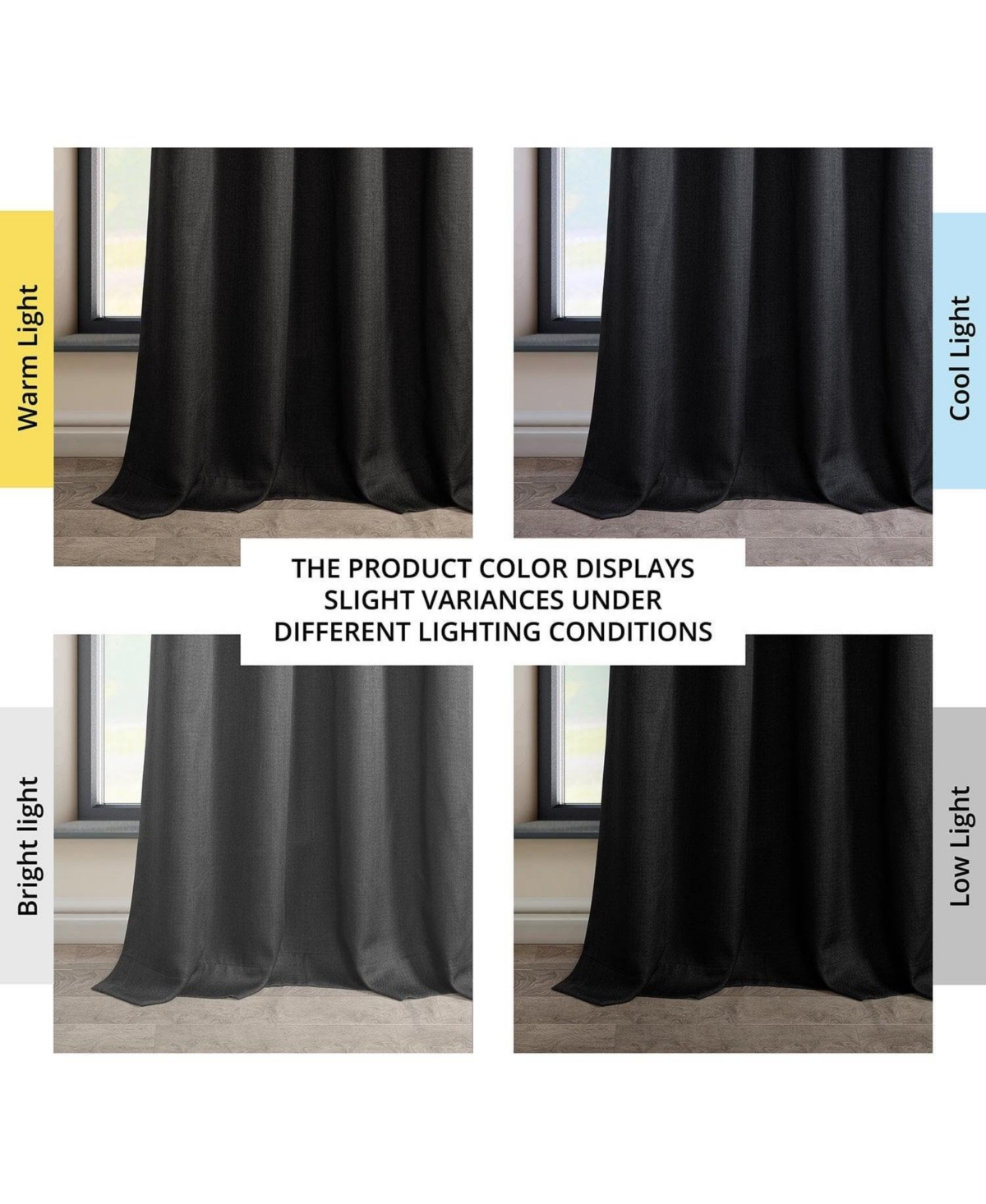 Half Price Drapes Grommet Textured Faux Linen Room Darkening Curtain
