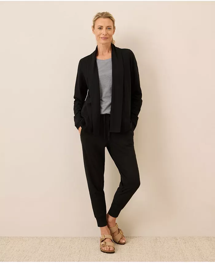 Women's Luxe Stretch Jersey Swing Cardigan - thumbnail 3