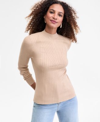 I.N.C. International Concepts - Mock Neck Ribbed Sweater