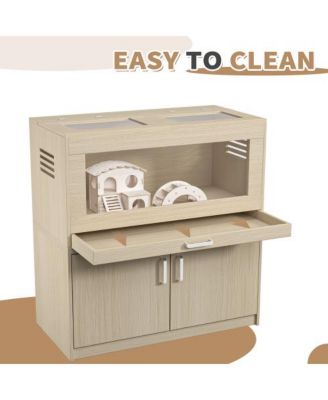 Hamster Cage with Storage Acrylic Panels and Bridge