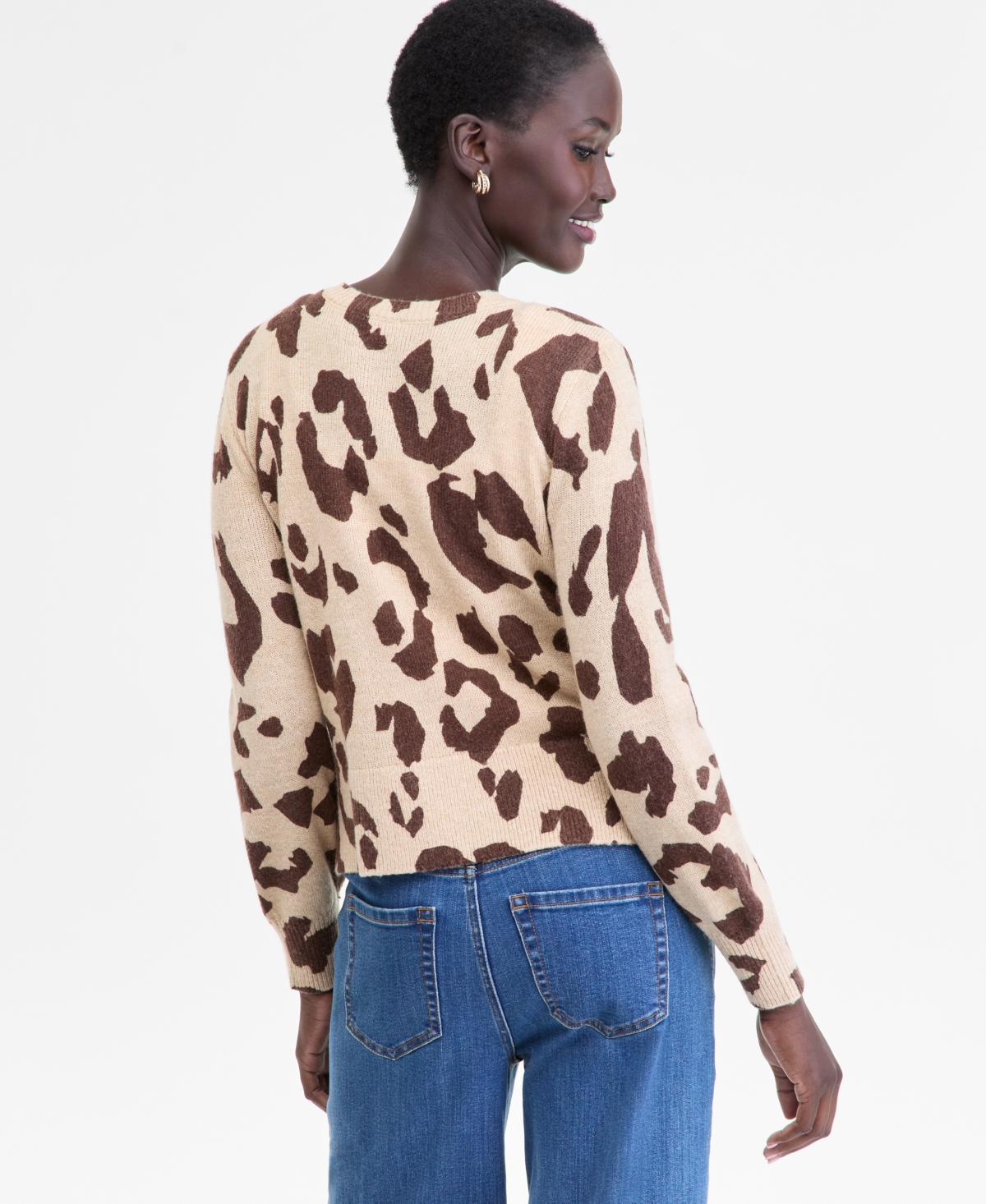 Inc International Concepts Women's Animal-print Cardigan, Macy's Exclusive In Animal Print