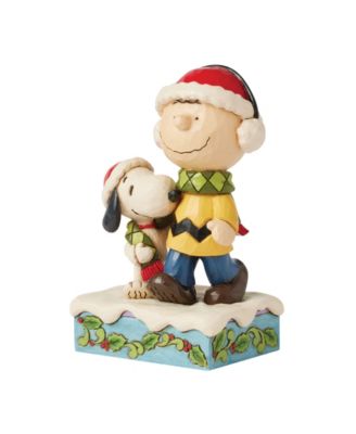 Charlie and Snoopy Wearing Scarf Figurine
