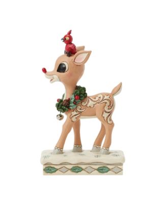 Woodland Rudolph with Red Bird Figurine