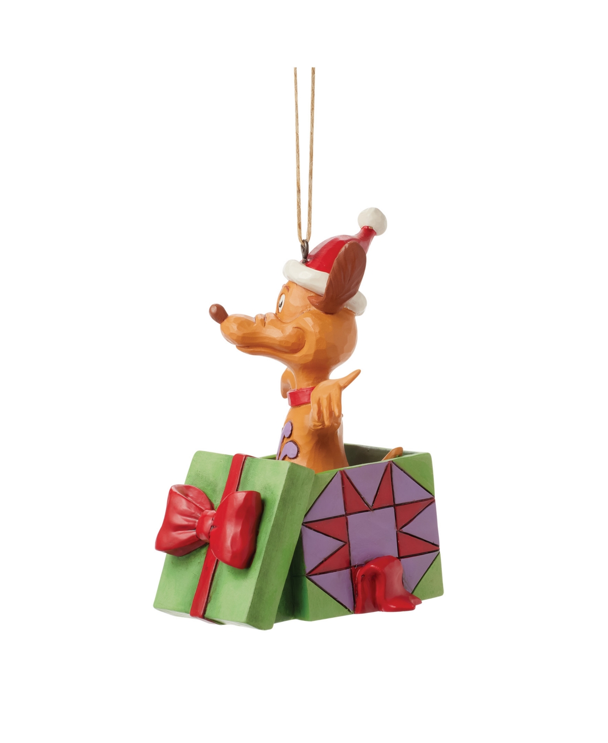 Jim Shore Grinch Max In Present Hanging Ornament In Multi