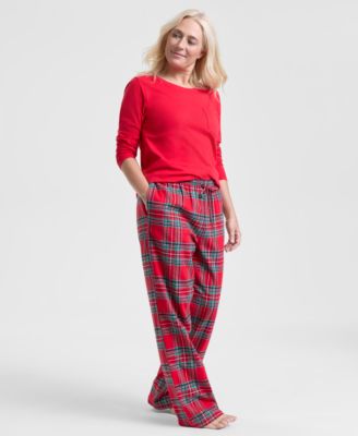 Women's Brinkley Plaid Mix It Matching Family Pajamas Set, Created for Macy's