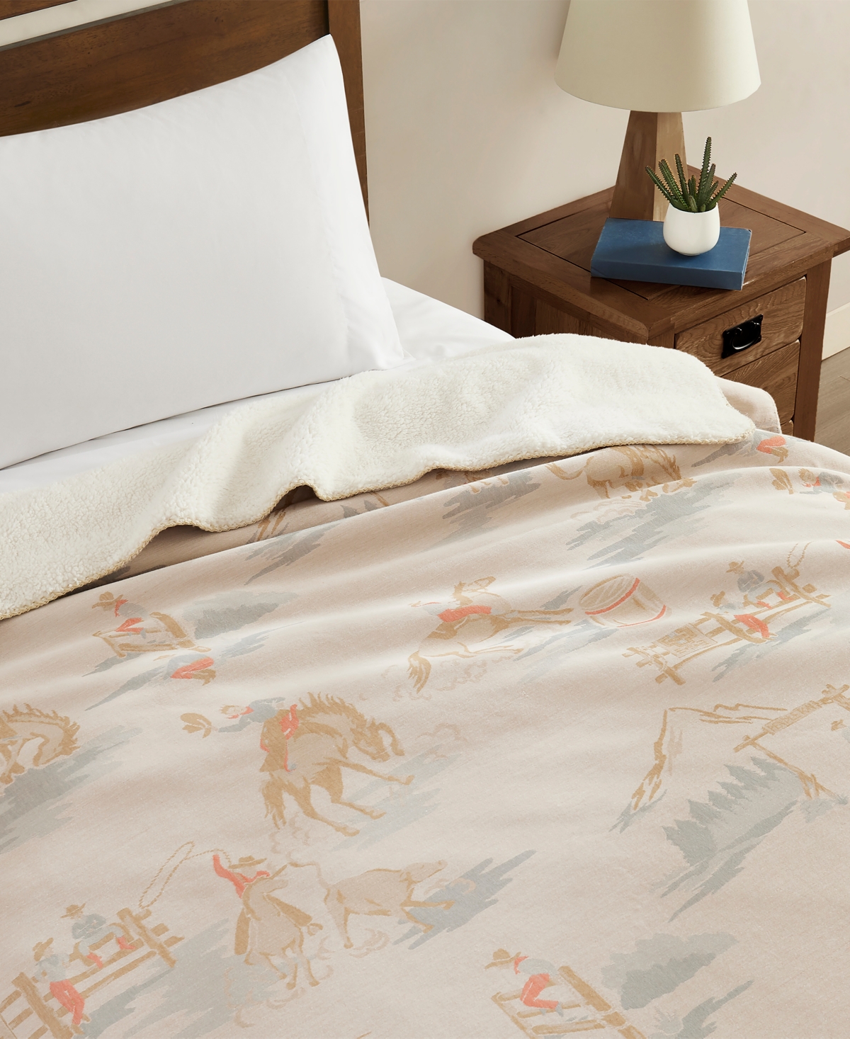 Pendleton Rodeo Landscape Throw, 68" X 96" In Neutral