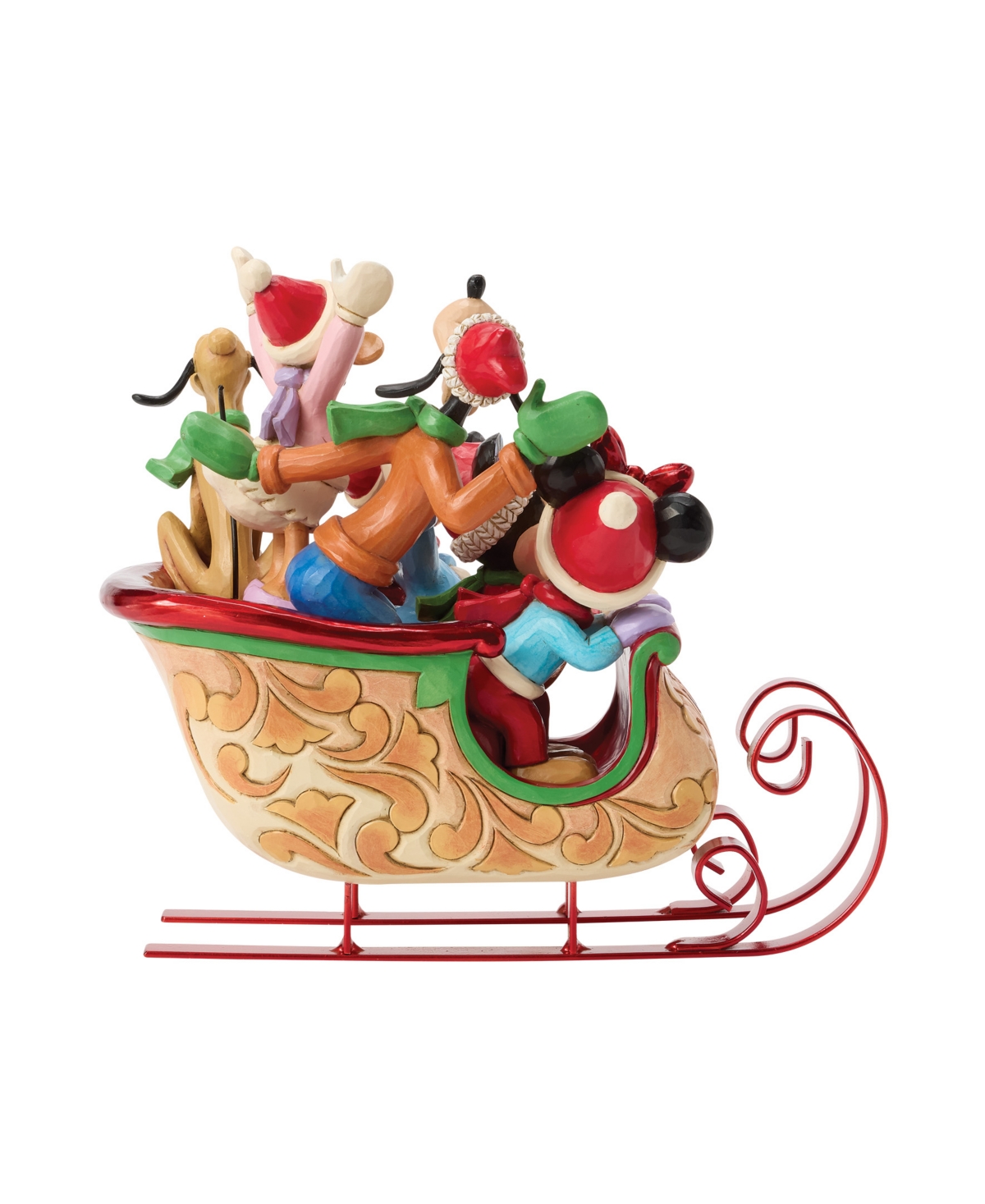 Jim Shore Mickey And Friends Sleigh Figurine In Multi