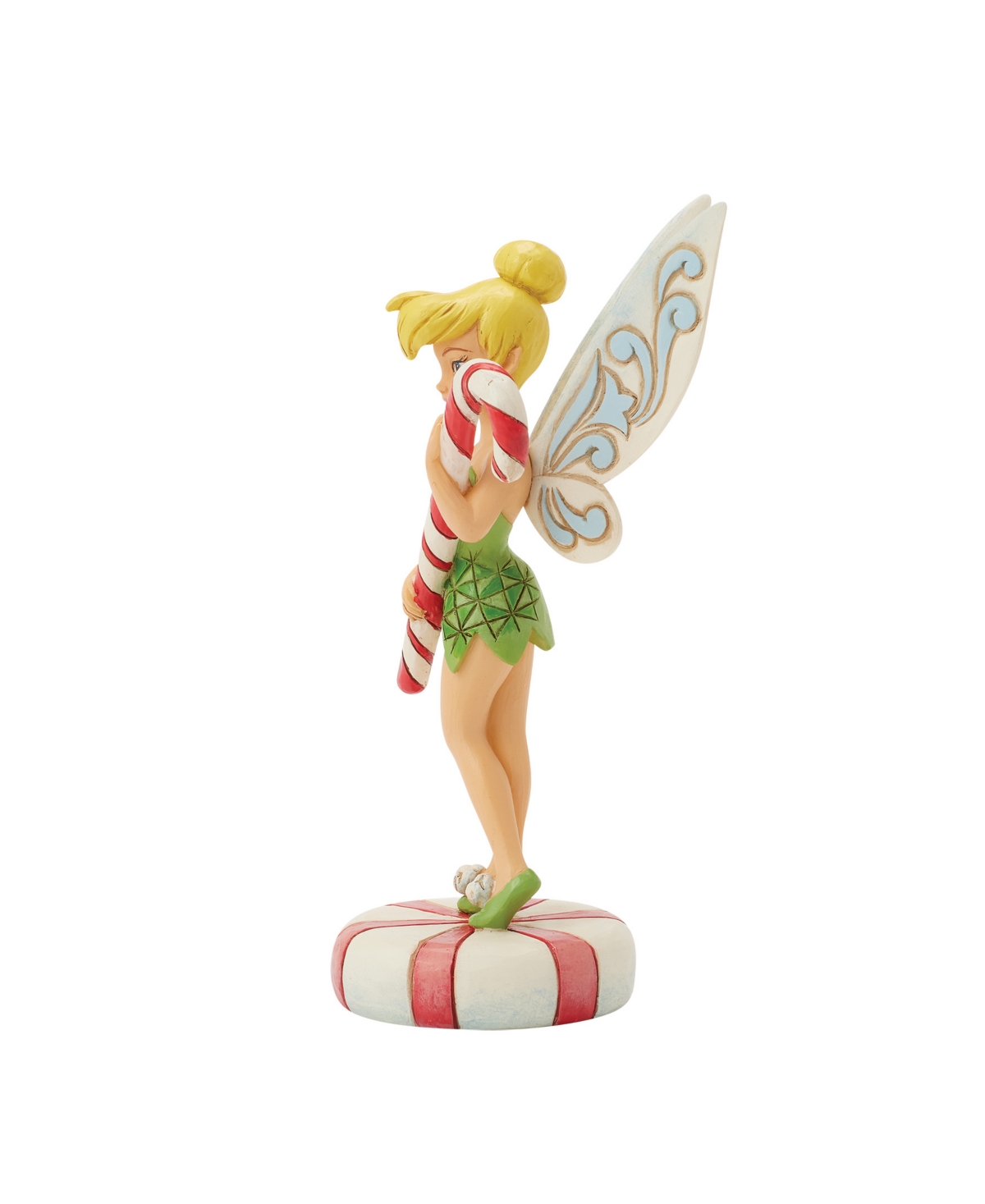 Jim Shore Tinker Bell Candy Cane Figurine In Multi