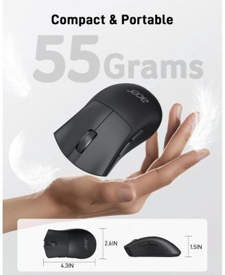 Wireless Mouse, 1200 dpi, 5 Buttons, 2.4GHz usb Receiver, Compatible with Windows, macOS, Android