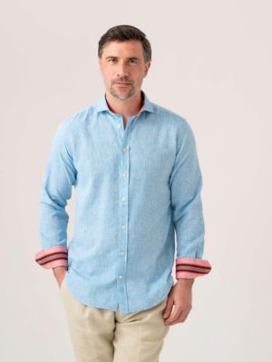 Men's Cotton Long Sleeve Linen Shirt