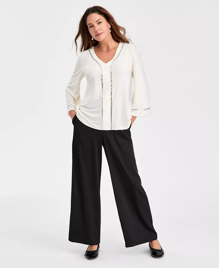 Women's Rhinestone-Embellished Top - thumbnail 4
