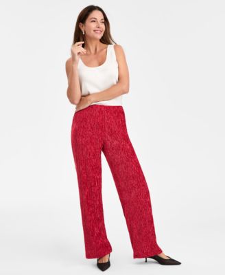 Women's Pleated Velvet Pants, Macy's Exclusive