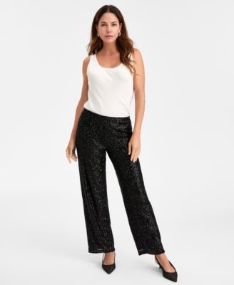 Women's Sequinned Pull-On Pants, Macy's Exclusive
