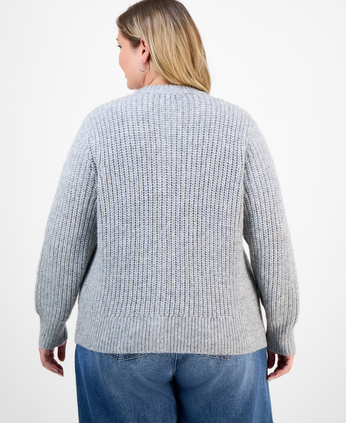 And Now This Trendy Plus Size Button Cardigan, Macy's Exclusive In Blue