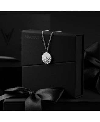 Men's Day One Pendant – Rhodium-Plated Silver