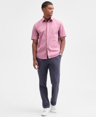 Men's Short Sleeve One-Pocket Button-Front Shirt, Macy's Exclusive