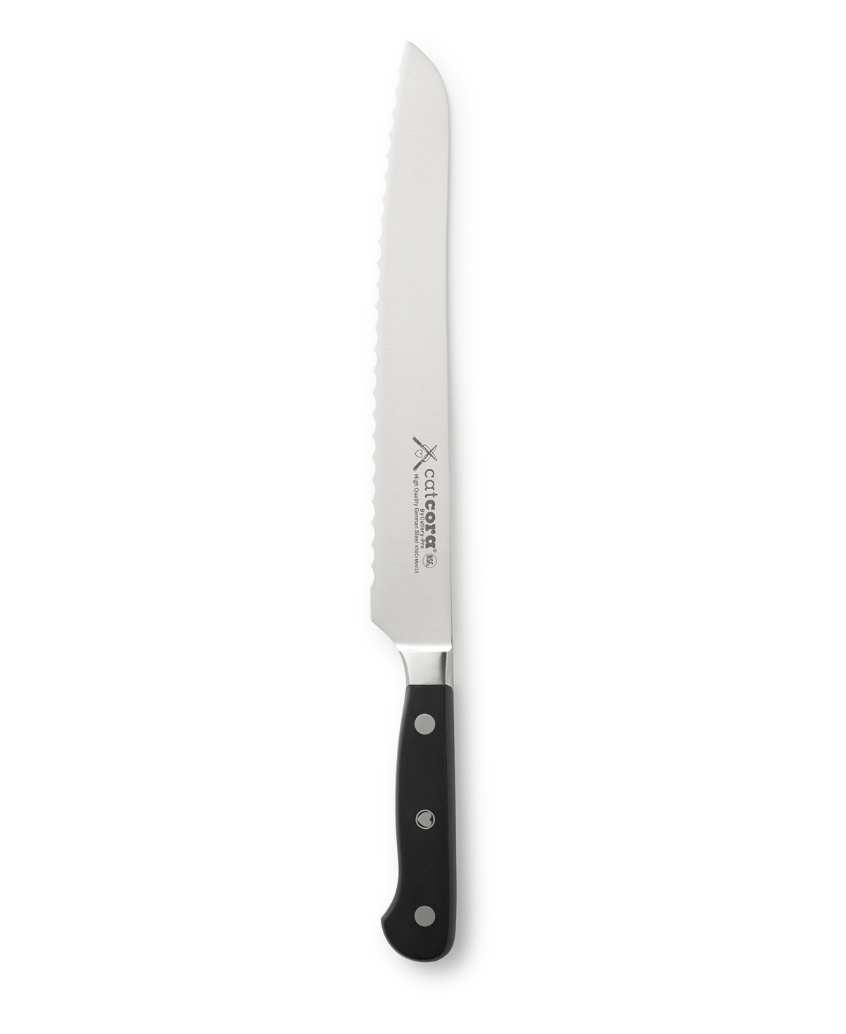 Cat Cora Cutlery-pro 9" Triple-rivet Handle Forged Serrated Bread Knife In Multi
