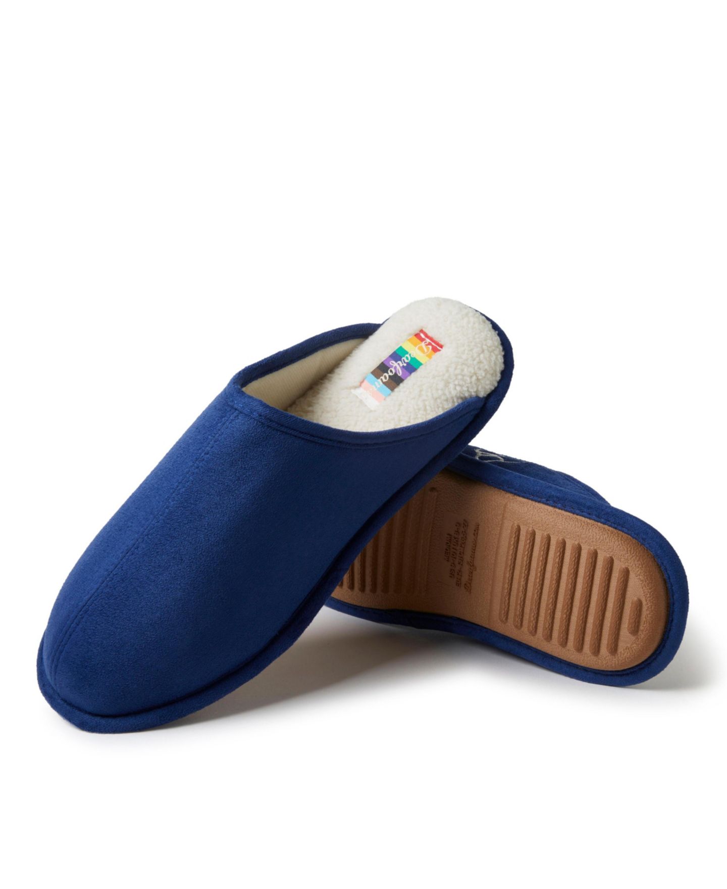 Тапочки Dearfoams Unisex Adult Pride Collection Scuff Slipper, цвет: Синий — фото 2