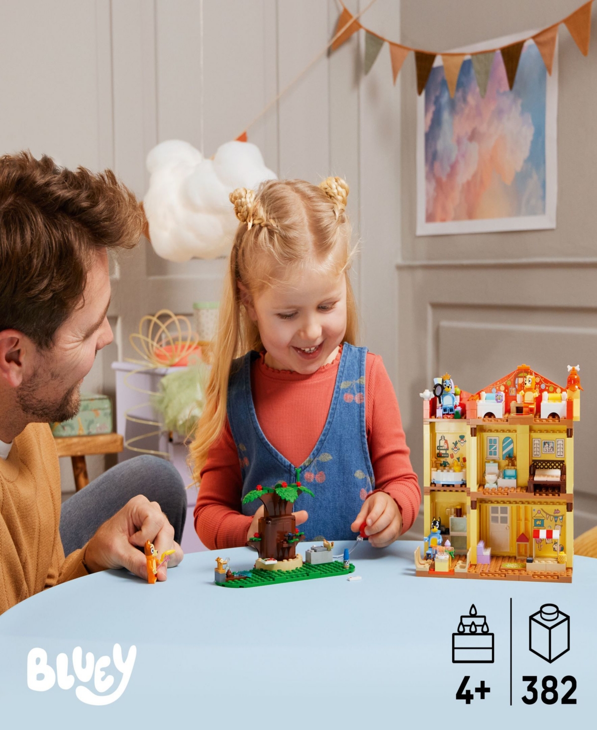 Lego Bluey's Family House Playset 11203, 382 Pieces In Multi