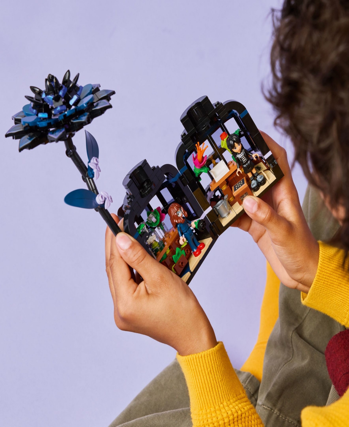 Lego Wednesday Black Dahlia Flower Building Toy 76784, 358 Pieces