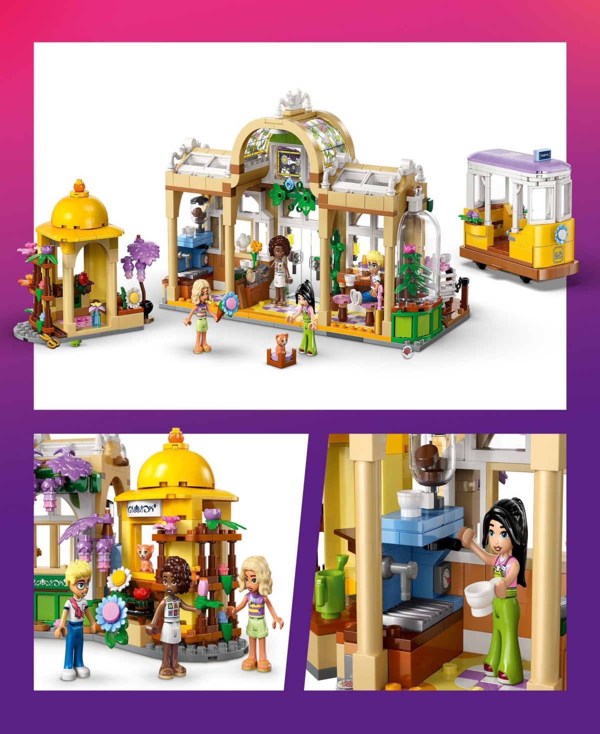 Lego Friends Plant Cafe Flower Shop 42671 Toy Building Set, 1138 Pieces In Multi
