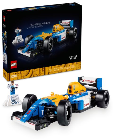Конструкторы LEGO Icons Williams Racing FW14B and Nigel Mansell Model Car Set 10353, 799 Pieces