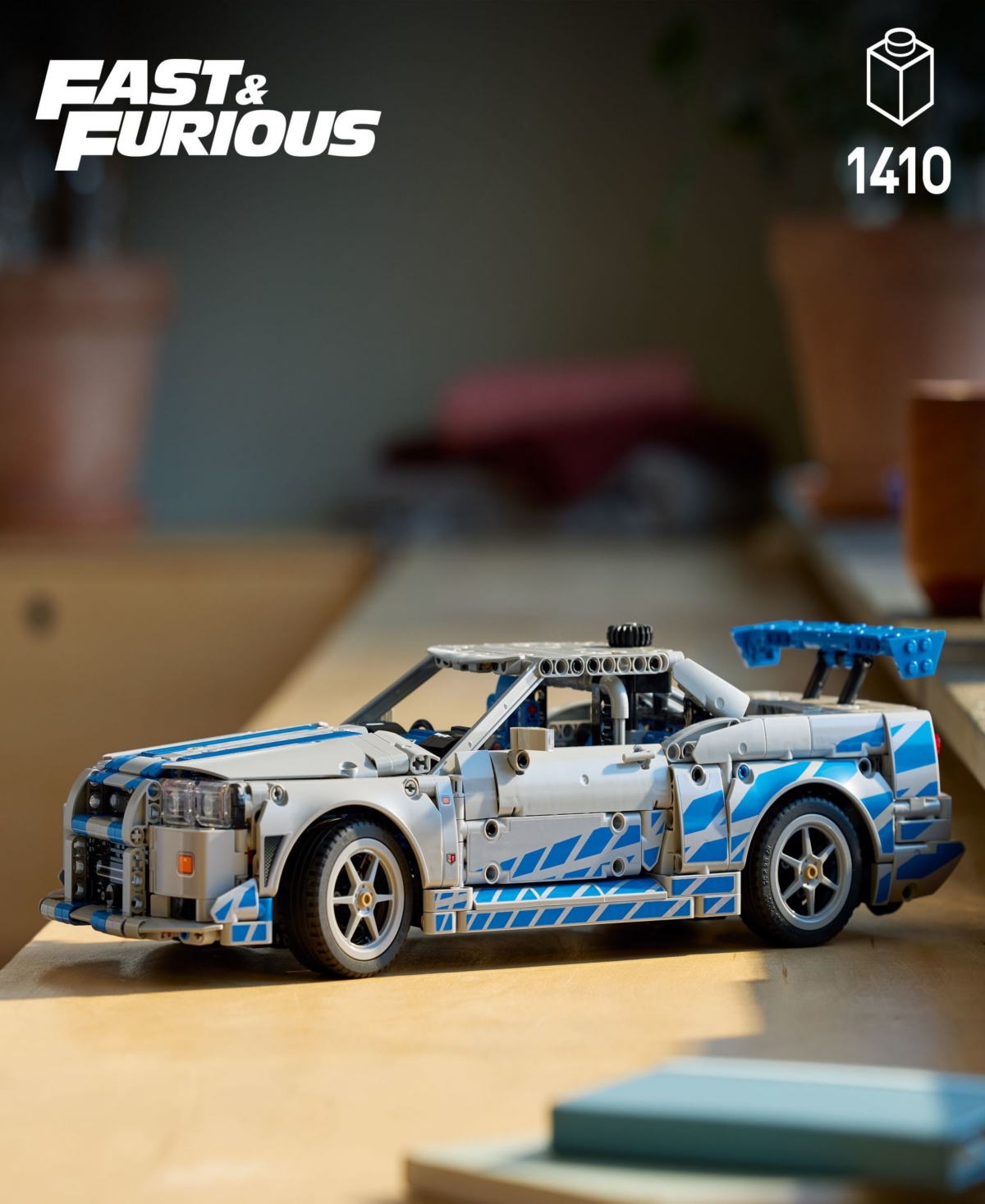 Lego Technic 2 Fast 2 Furious Nissan Skyline Gt-r R34 Car 42210, 1410 Pieces In Multi