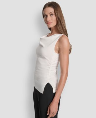 Petite Ponte Cowl Neck Top