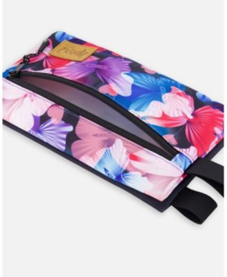 Girl Double Pencil Case Black Butterfly Print - Toddler|Child